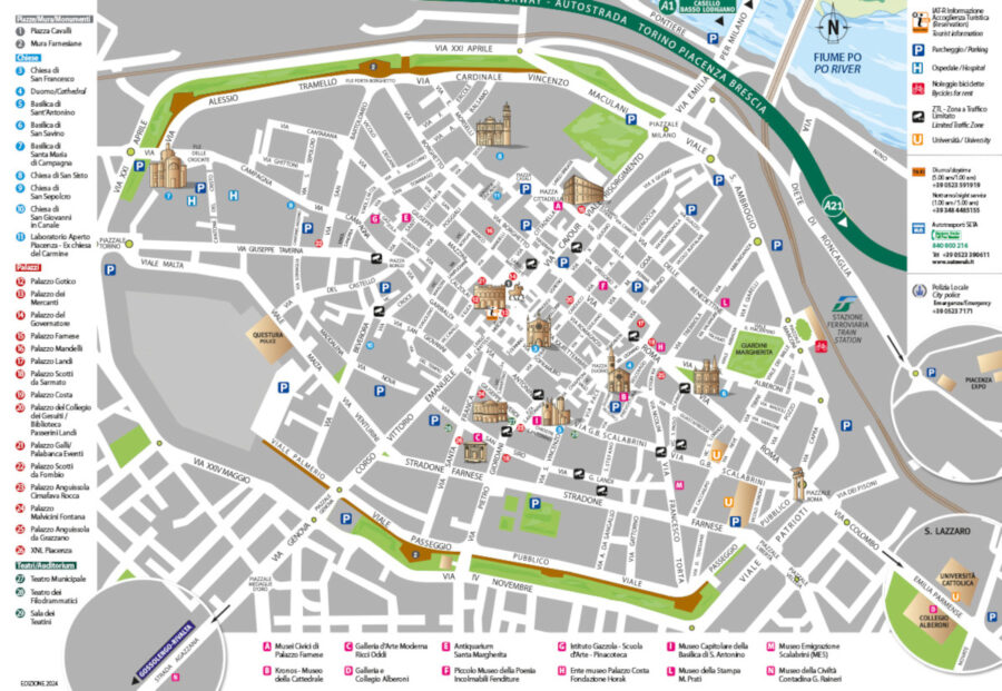 Piacenza, Mappa Turistica/Tourist Map(IT/ENG)